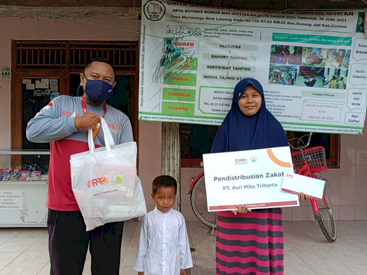 PPPA Daarul Qur'an Cirebon dan PT Asri Tri Miharta Berikan Bantuan Sembako Untuk Guru Ngaji Rumah Tahfidz